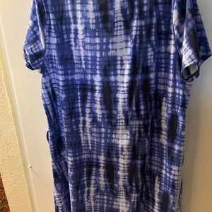 Ellen Tracy cotton, tie-dye shift, XL